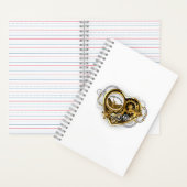 Steampunk Heart met een manometer Notitieboek (Binnen)