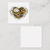 Steampunk Heart met een manometer Notitiekaartje (Voorkant / Achterkant)