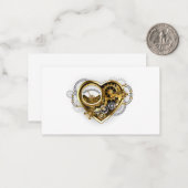 Steampunk Heart met een manometer Notitiekaartje (Voorkant / Achterkant in situ)
