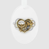 Steampunk Heart met een manometer Ornament (voorkant)