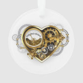 Steampunk Heart met een manometer Ornament (achterkant)