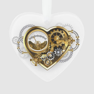 Steampunk Heart met een manometer Ornament