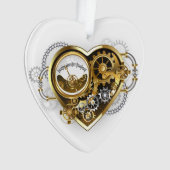 Steampunk Heart met een manometer Ornament (voorkant)