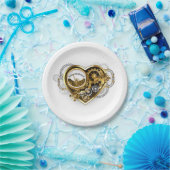 Steampunk Heart met een manometer Papieren Bordje (Feest)