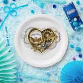 Steampunk Heart met een manometer Papieren Bordje (Feest)