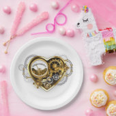 Steampunk Heart met een manometer Papieren Bordje (Feest)