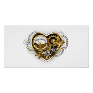 Steampunk Heart met een manometer Perfect Poster