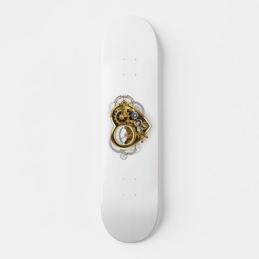 Steampunk Heart met een manometer Persoonlijk Skateboard (Voorkant)