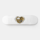 Steampunk Heart met een manometer Persoonlijk Skateboard (Horizontaal)