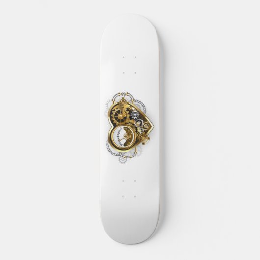 Steampunk Heart met een manometer Persoonlijk Skateboard (Voorkant)