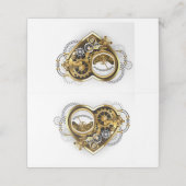 Steampunk Heart met een manometer Plaatskaartje (Buitenkant ongevouwen)