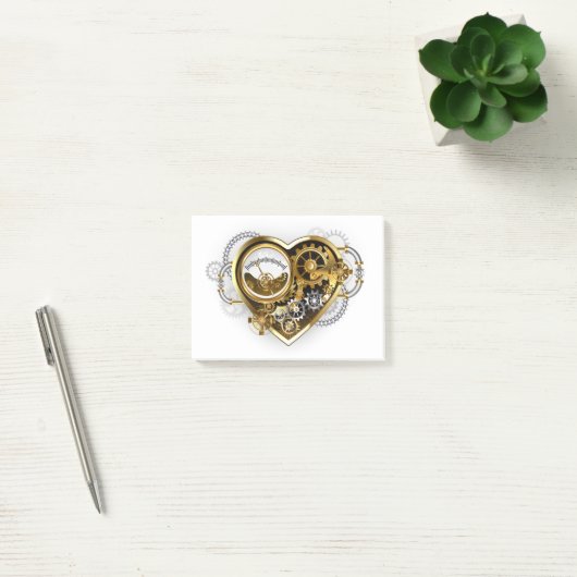 Steampunk Heart met een manometer Post-it® Notes (Kantoor)