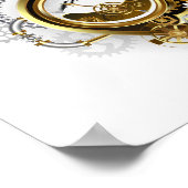 Steampunk Heart met een manometer Poster (Hoek)