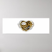 Steampunk Heart met een manometer Poster (Voorkant)