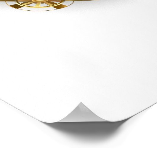 Steampunk Heart met een manometer Poster (Hoek)