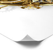 Steampunk Heart met een manometer Poster (Hoek)