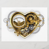 Steampunk Heart met een manometer Programmakaart (Voorkant)