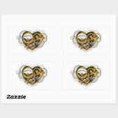 Steampunk Heart met een manometer Rechthoekige Sticker (Vel)