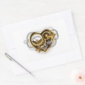 Steampunk Heart met een manometer Rechthoekige Sticker (Envelop)