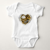 Steampunk Heart met een manometer Romper (Voorkant)