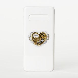 Steampunk Heart met een manometer Samsung Galaxy S10 Hoesje