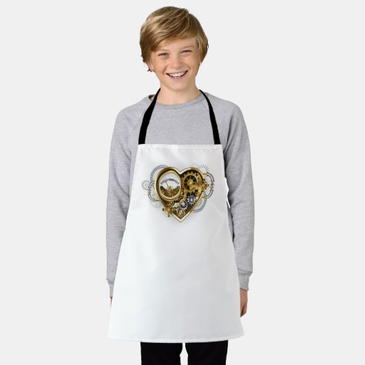 Steampunk Heart met een manometer Schort (Gedragen)