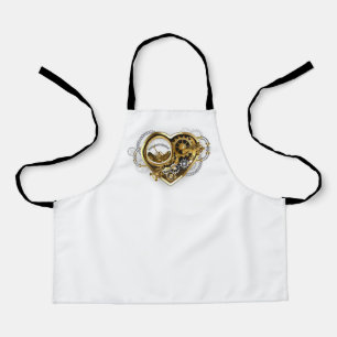 Steampunk Heart met een manometer Schort
