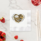 Steampunk Heart met een manometer Servet (Insitu)