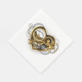 Steampunk Heart met een manometer Servet (Hoek)