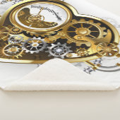 Steampunk Heart met een manometer Sherpa Deken (3/4)