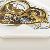Steampunk Heart met een manometer Sherpa Deken (3/4)
