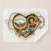 Steampunk Heart met een manometer Sherpa Deken (Voorkant (horizontaal))