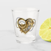 Steampunk Heart met een manometer Shot Glas (Voorkant)