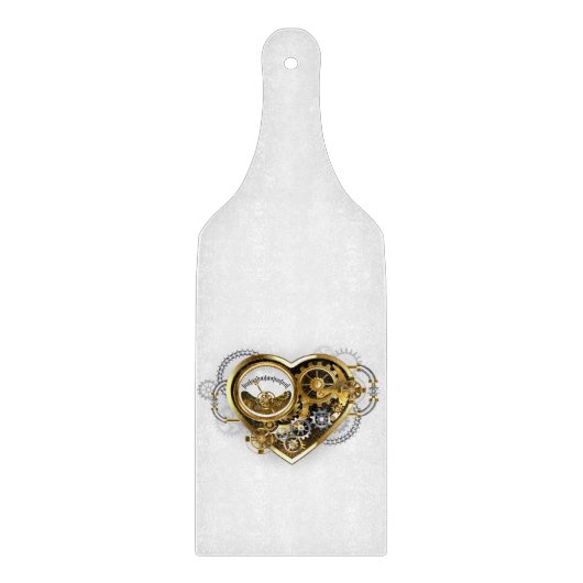 Steampunk Heart met een manometer Snijplank (Voorkant)