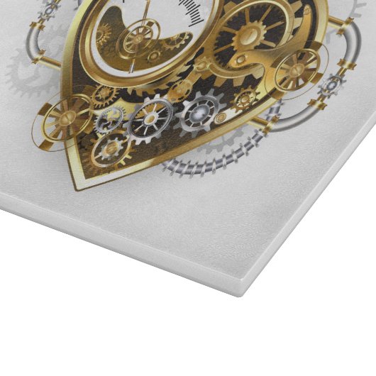 Steampunk Heart met een manometer Snijplank (Hoek)