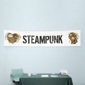 Steampunk Heart met een manometer Spandoek (Beurs)