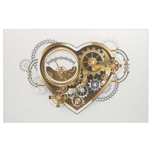Steampunk Heart met een manometer Stof (Yard (91,4 cm))