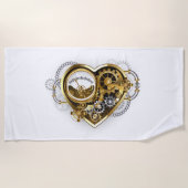 Steampunk Heart met een manometer Strandlaken (Voorkant)