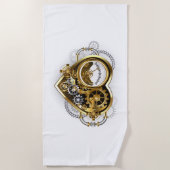 Steampunk Heart met een manometer Strandlaken (Voorkant)