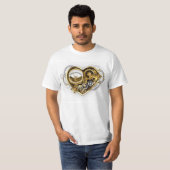 Steampunk Heart met een manometer T-shirt (Voorkant volledig)