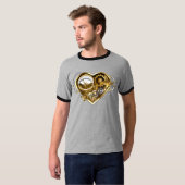 Steampunk Heart met een manometer T-shirt (Voorkant volledig)