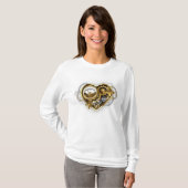 Steampunk Heart met een manometer T-shirt (Voorkant volledig)