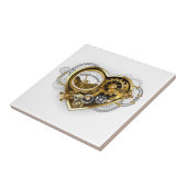 Steampunk Heart met een manometer Tegeltje (Zijkant)