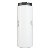 Steampunk Heart met een manometer Thermosbeker (Achterkant)