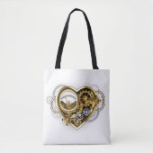 Steampunk Heart met een manometer Tote Bag (Voorkant)