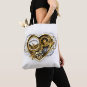 Steampunk Heart met een manometer Tote Bag (Dichtbij)