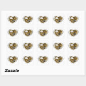 Steampunk Heart met een manometer Vierkante Sticker (Vel)
