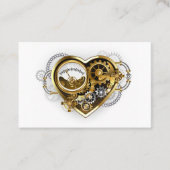 Steampunk Heart met een manometer Visitekaartje (Voorkant)
