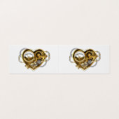 Steampunk Heart met een manometer Visitekaartje (Buitenkant ongevouwen)