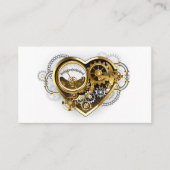 Steampunk Heart met een manometer Visitekaartje (Voorkant)